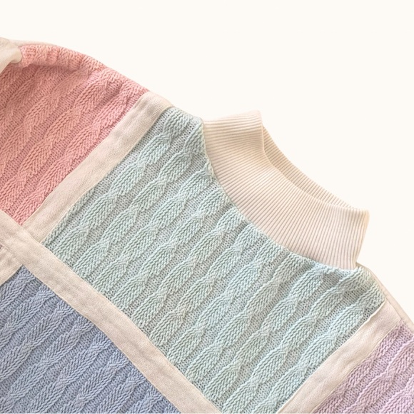 VINTAGE | PASTEL COLORBLOCK SWEATER - Picture 4 of 5